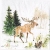 Serwetka do decoupage -471- zima ,łoś, jeleń, las